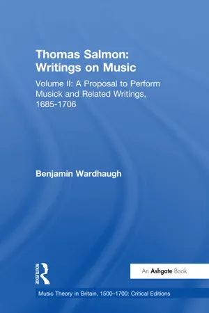 Thomas Salmon: Writings on Music