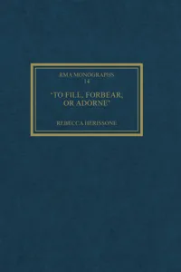 'To fill, forbear, or adorne'_cover