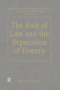 The Rule of Law and the Separation of Powers_cover