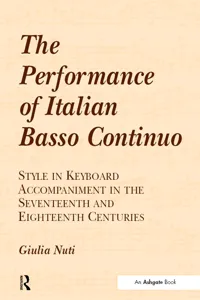 The Performance of Italian Basso Continuo_cover