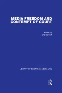 Media Freedom and Contempt of Court_cover