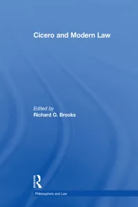 Cicero and Modern Law_cover