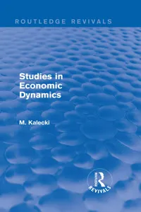 Routledge Revivals: Studies in Economic Dynamics_cover