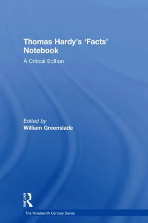 Thomas Hardy's 'Facts' Notebook