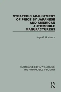 Strategic Adjustment of Price by Japanese and American Automobile Manufacturers_cover