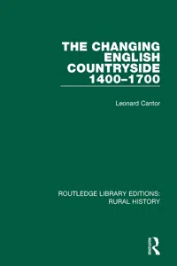 The Changing English Countryside, 1400-1700_cover