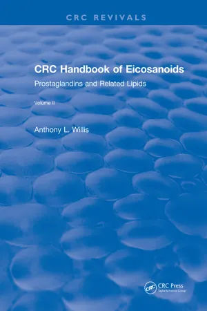 Revival: CRC Handbook of Eicosanoids, Volume II (1989)