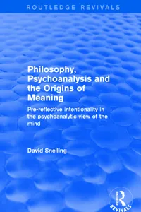 Revival: Philosophy, Psychoanalysis and the Origins of Meaning_cover