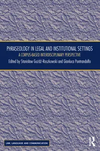 Phraseology in Legal and Institutional Settings_cover