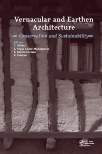 Vernacular and Earthen Architecture: Conservation and Sustainability_cover