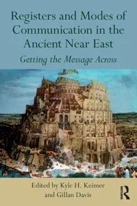 Registers and Modes of Communication in the Ancient Near East_cover