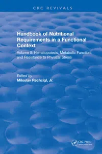 Handbook of Nutritional Requirements in a Functional Context_cover