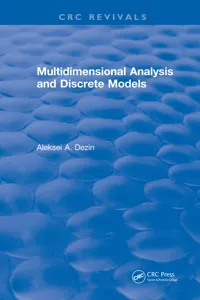 Multidimensional Analysis and Discrete Models_cover