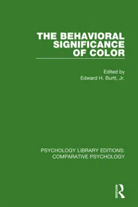 The Behavioral Significance of Color_cover