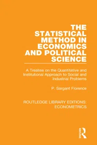 The Statistical Method in Economics and Political Science_cover