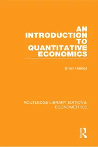 An Introduction to Quantitative Economics_cover