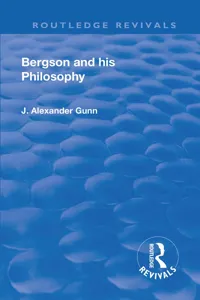 Revival: Bergson and His Philosophy_cover