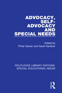 Advocacy, Self-Advocacy and Special Needs_cover