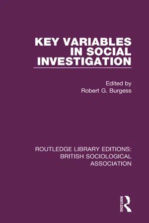 Key Variables in Social Investigation