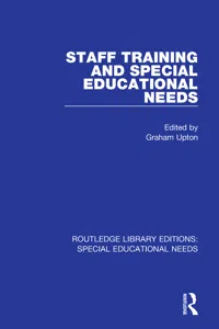 Staff Training and Special Educational Needs_cover