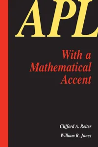 APL with a Mathematical Accent_cover