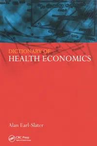 Dictionary of Health Economics_cover