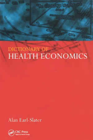 Dictionary of Health Economics