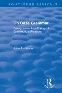 On Case Grammar_cover