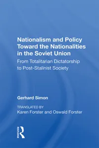 Nationalism And Policy Toward The Nationalities In The Soviet Union_cover