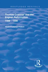 Thomas Cranmer and the English Reformation 1489-1556_cover