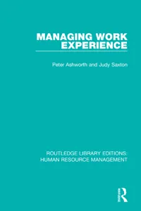 Managing Work Experience_cover