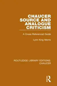 Chaucer Source and Analogue Criticism_cover