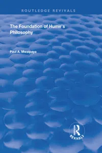 The Foundation of Hume's Philosophy_cover