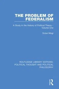 The Problem of Federalism_cover