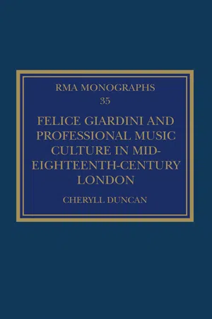 Felice Giardini and Professional Music Culture in Mid-Eighteenth-Century London