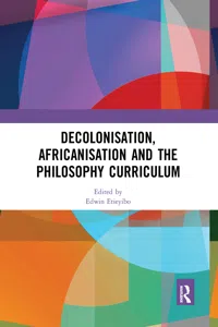 Decolonisation, Africanisation and the Philosophy Curriculum_cover