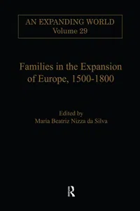 Families in the Expansion of Europe,1500-1800_cover