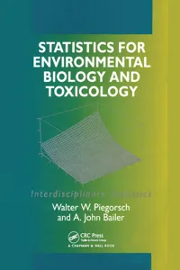 Statistics for Environmental Biology and Toxicology_cover