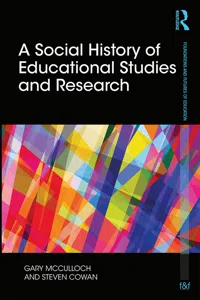 A Social History of Educational Studies and Research_cover