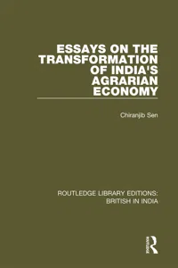 Essays on the Transformation of India's Agrarian Economy_cover