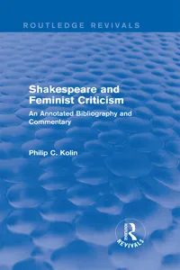 Routledge Revivals: Shakespeare and Feminist Criticism_cover