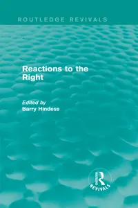 Routledge Revivals: Reactions to the Right_cover