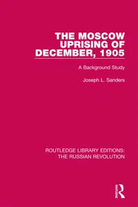 The Moscow Uprising of December, 1905_cover