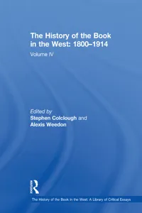 The History of the Book in the West: 1800–1914_cover