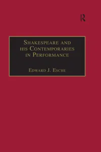 Shakespeare and his Contemporaries in Performance_cover