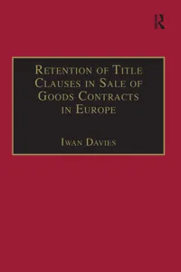 Retention of Title Clauses in Sale of Goods Contracts in Europe_cover