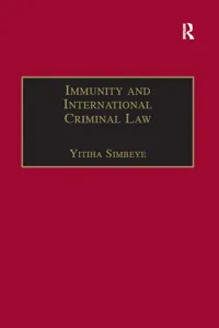 Immunity and International Criminal Law_cover