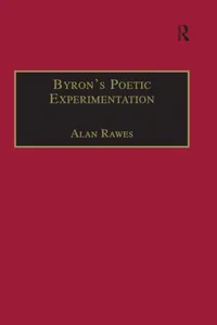 Byron's Poetic Experimentation_cover