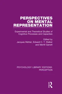 Perspectives on Mental Representation_cover