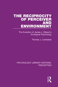 The Reciprocity of Perceiver and Environment_cover